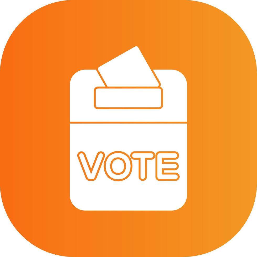 Voting Glyph Gradient Curve Icon vector