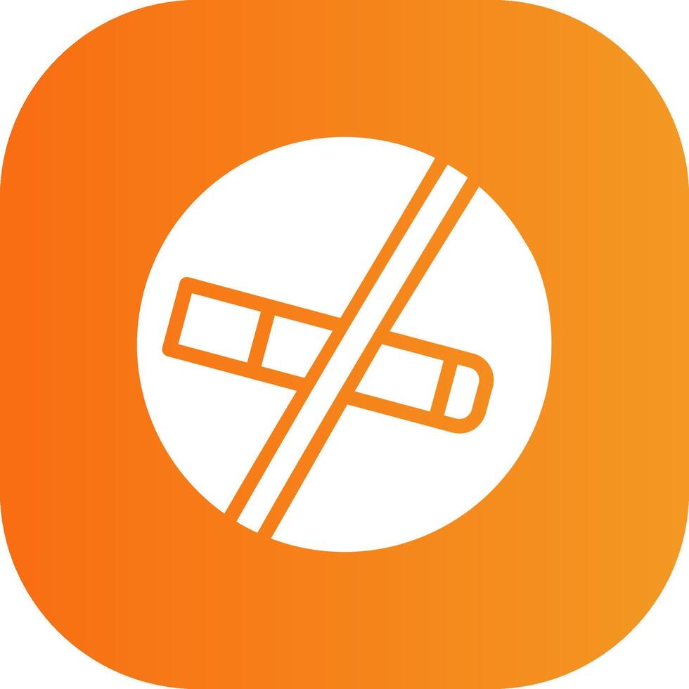 Smoking Free Glyph Gradient Curve Icon vector