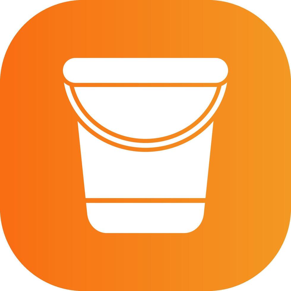 Water Bucket Glyph Gradient Curve Icon vector