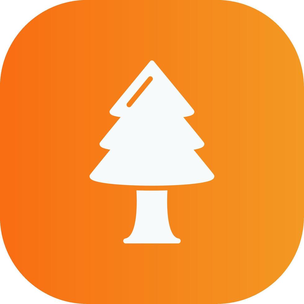Christmas Tree Glyph Gradient Curve Icon vector