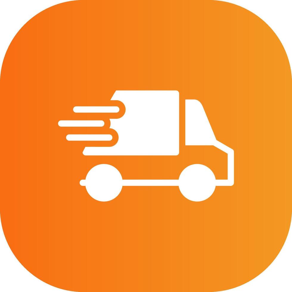 Delivery Glyph Gradient Curve Icon vector