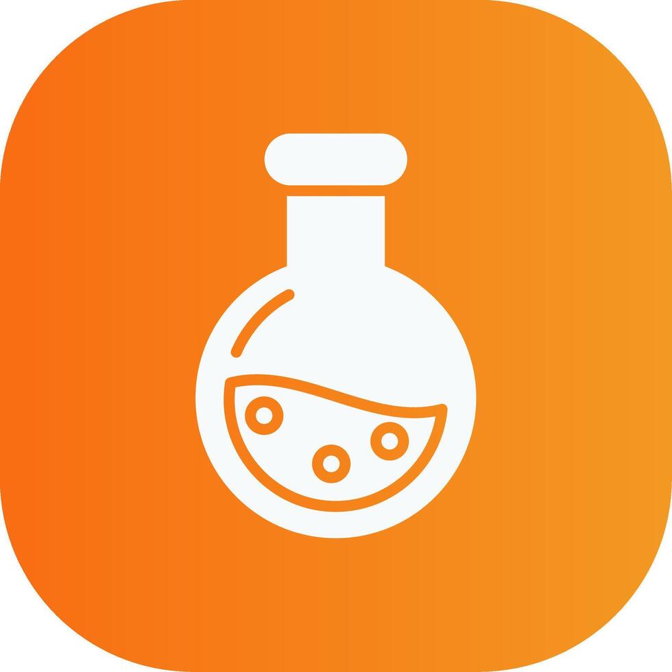 Flask Glyph Gradient Curve Icon vector