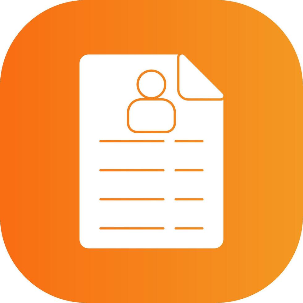 CV Glyph Gradient Curve Icon vector
