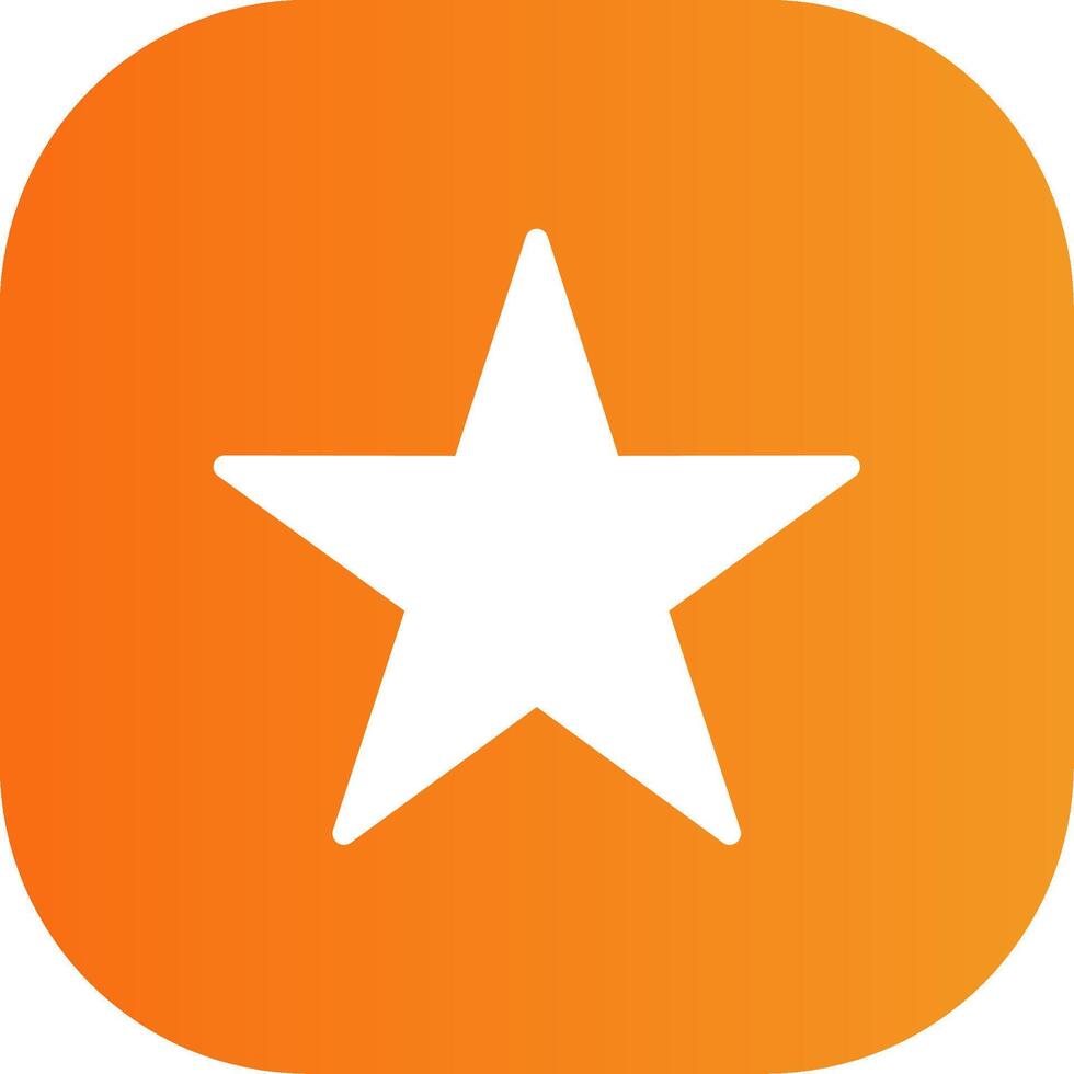 Star Glyph Gradient Curve Icon vector