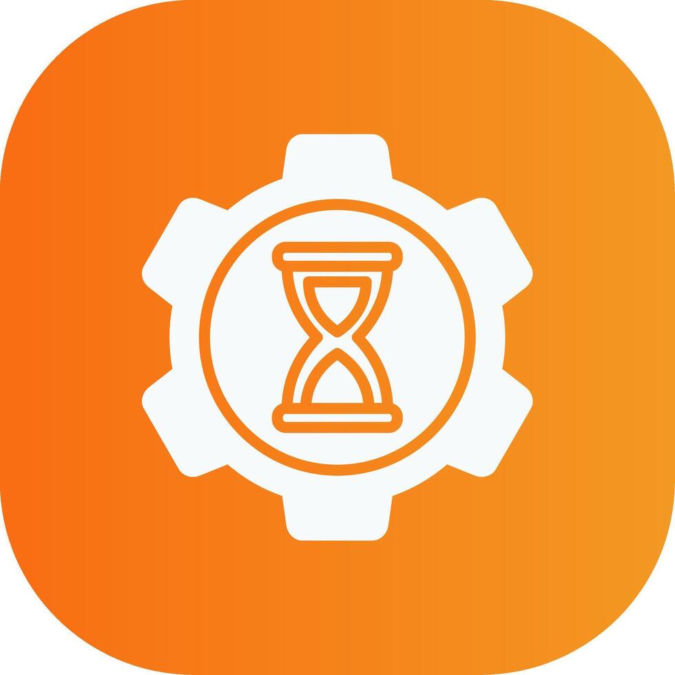 Time Management Glyph Gradient Curve Icon vector