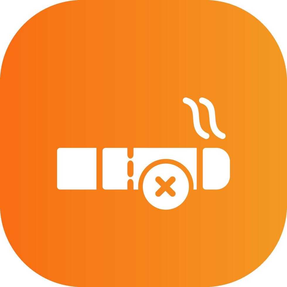 No Smoking Glyph Gradient Curve Icon vector