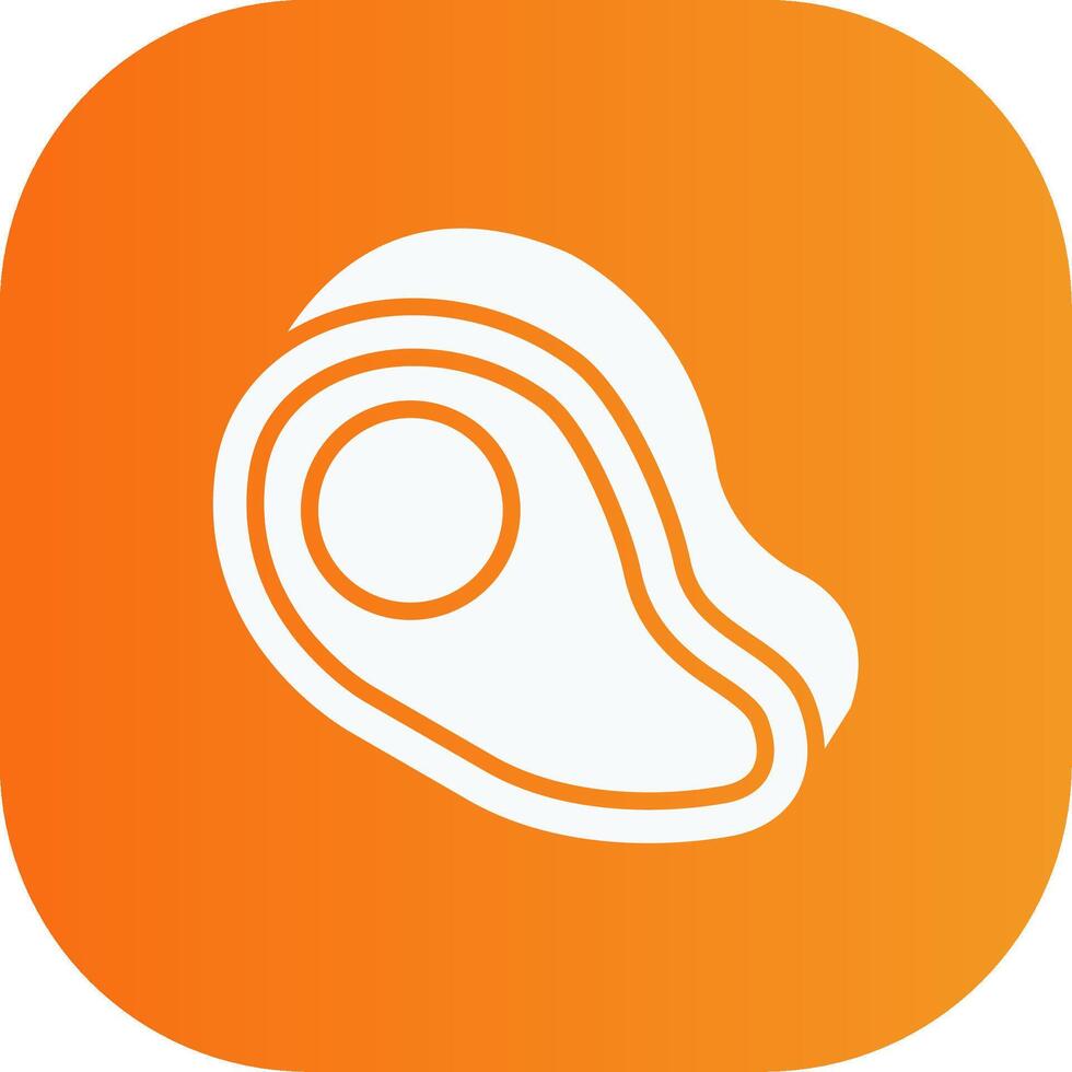Steak Glyph Gradient Curve Icon vector