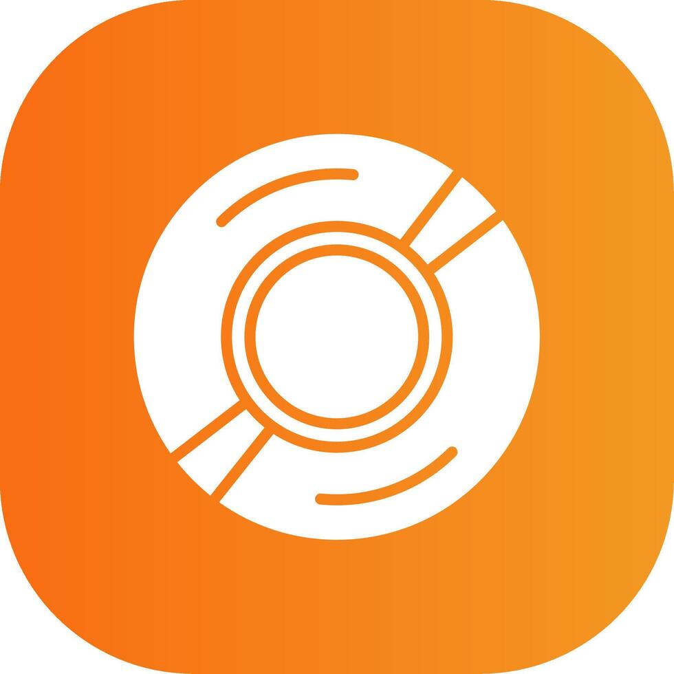 Compact Disk Glyph Gradient Curve Icon vector
