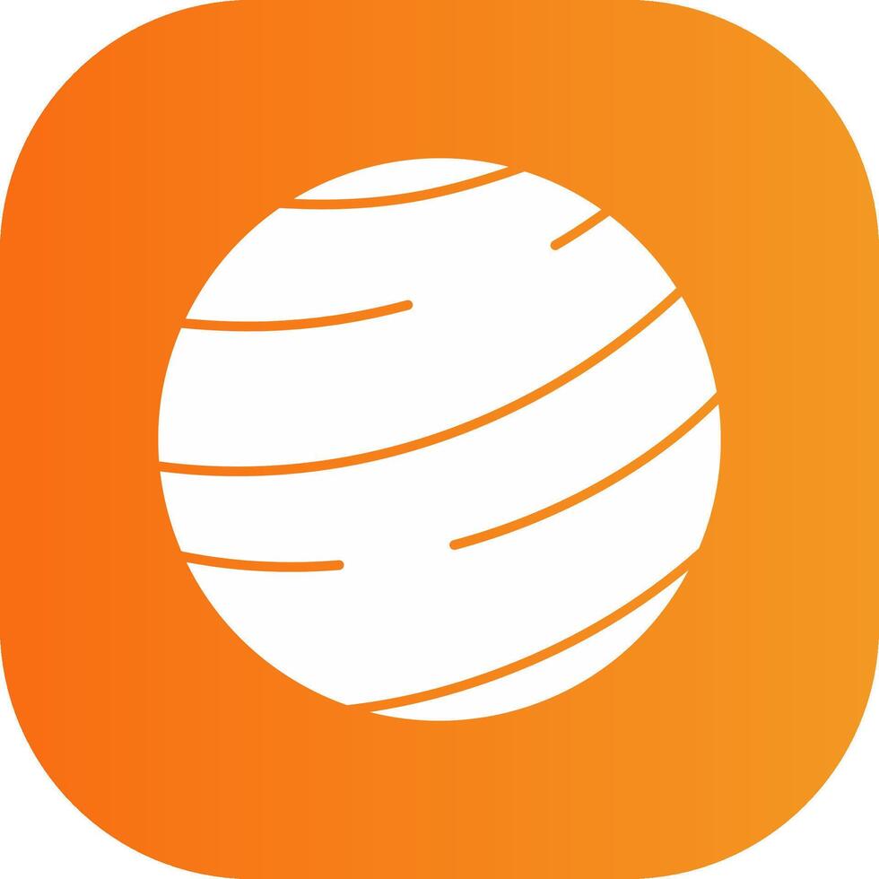 Jupiter Glyph Gradient Curve Icon vector