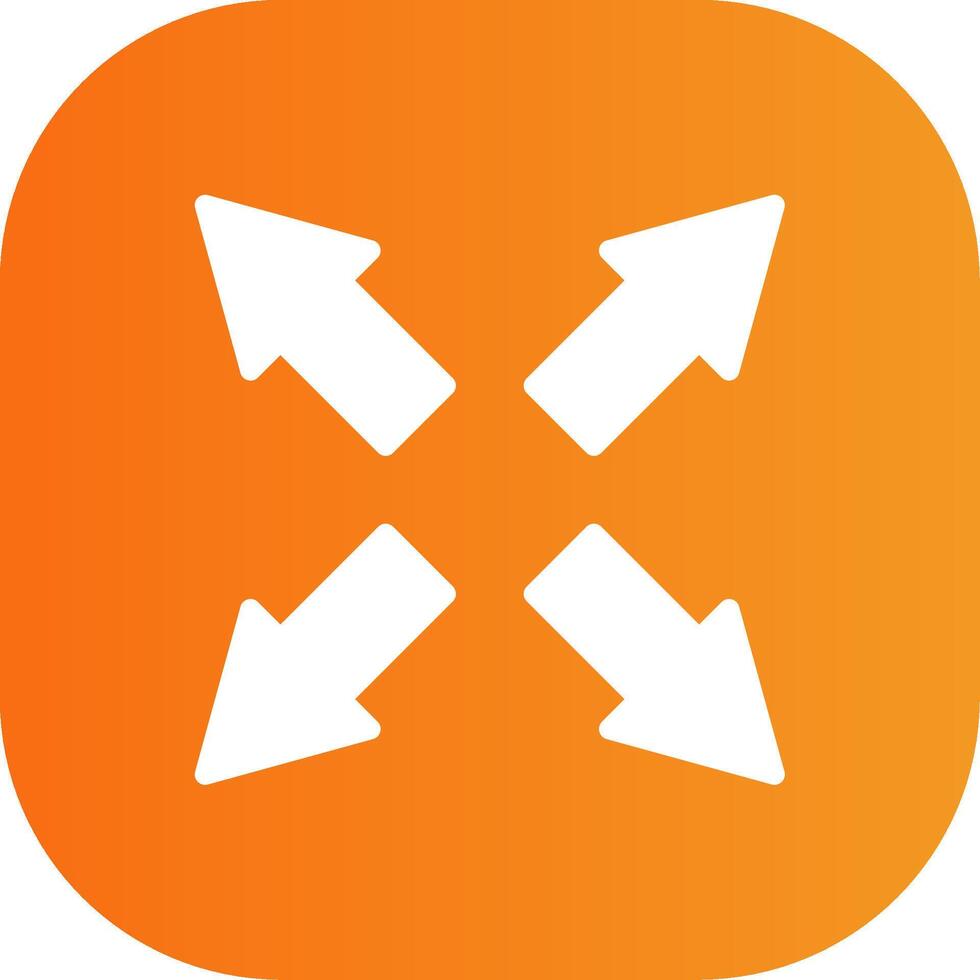 Maximize Glyph Gradient Curve Icon vector