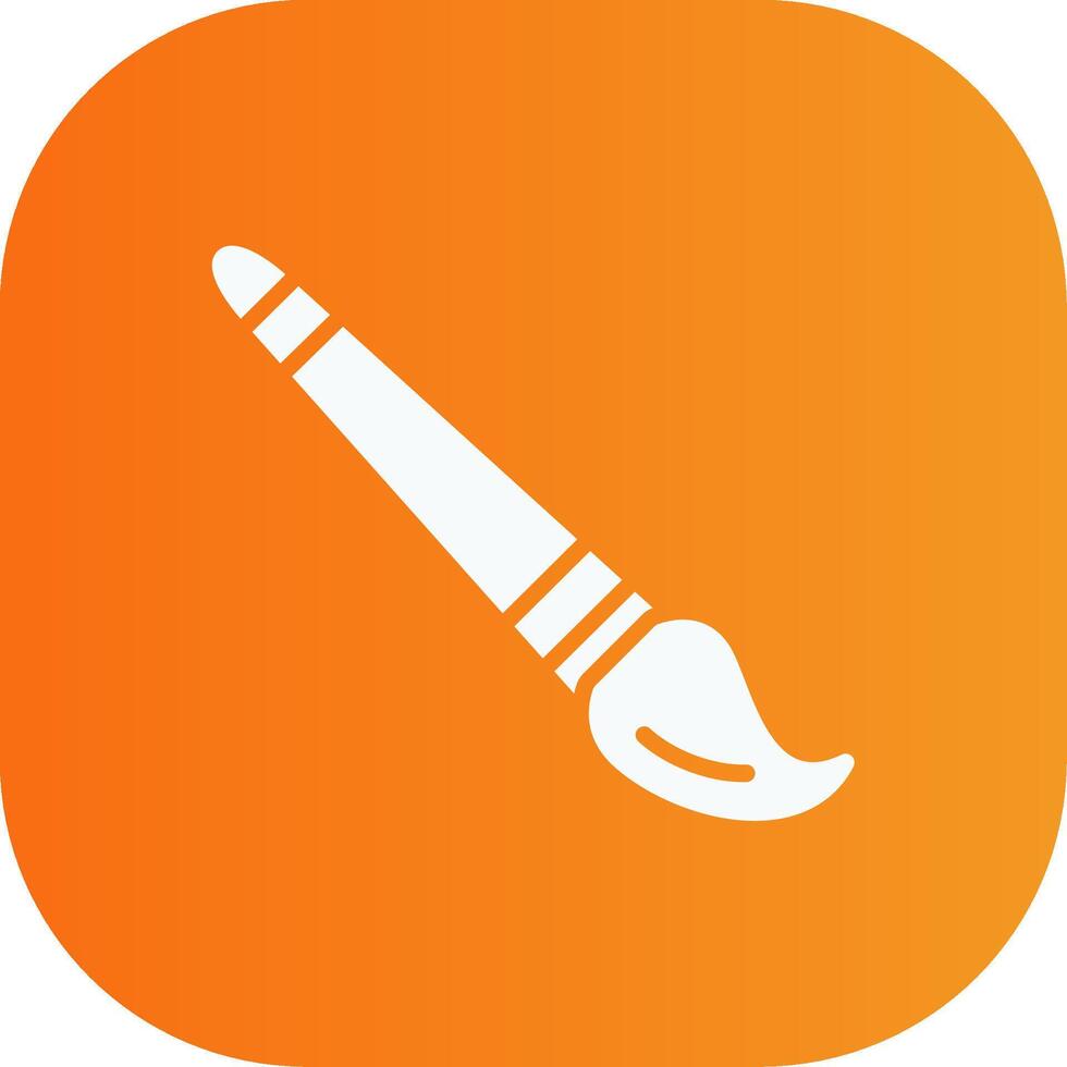 paint brush Glyph Gradient Curve Icon vector
