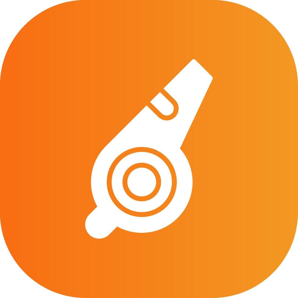 Whistle Glyph Gradient Curve Icon vector