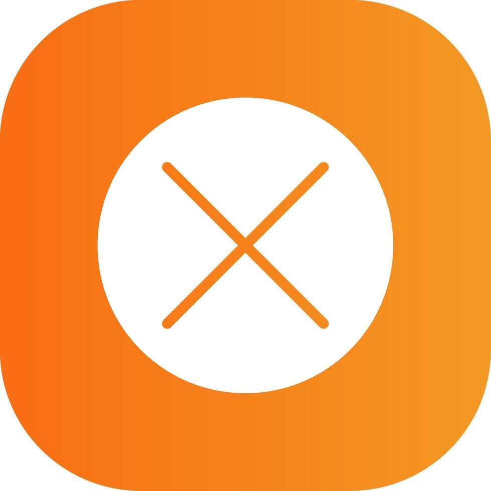 Cancel Glyph Gradient Curve Icon vector