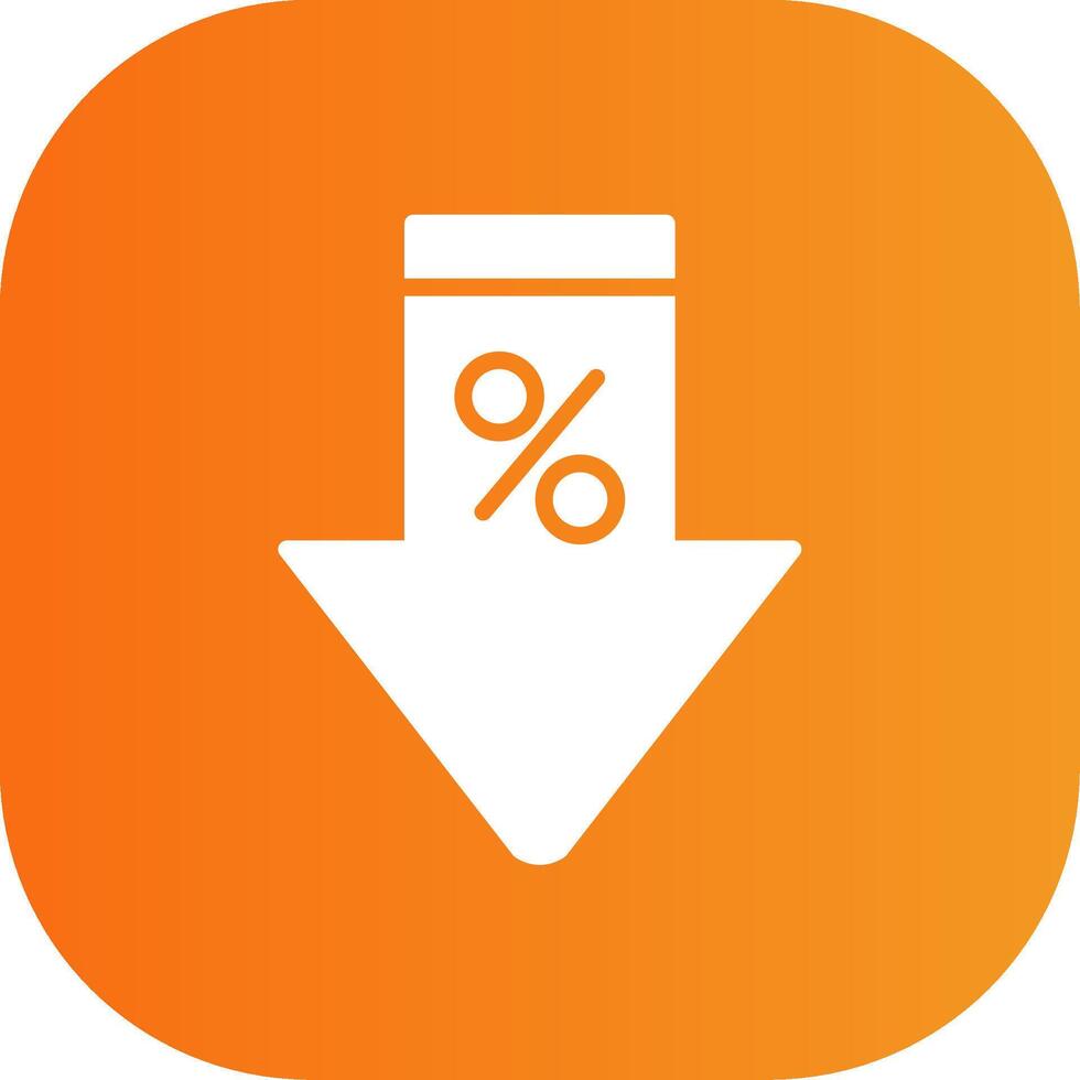 Discount Glyph Gradient Curve Icon vector