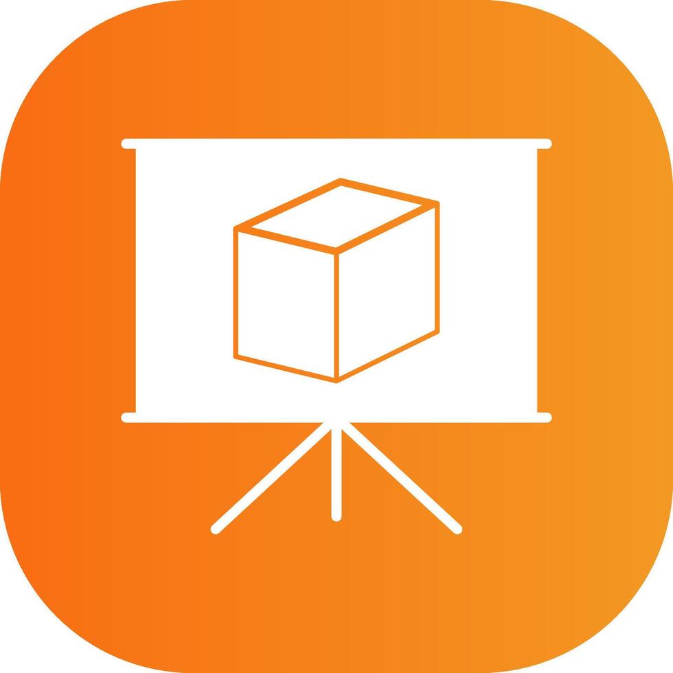 Presentation Glyph Gradient Curve Icon vector