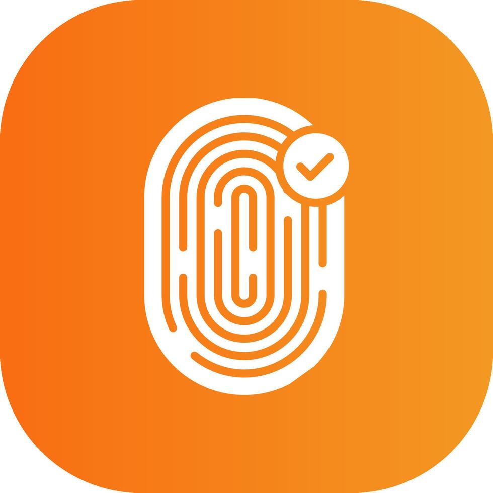 Biometric Identification Glyph Gradient Curve Icon vector