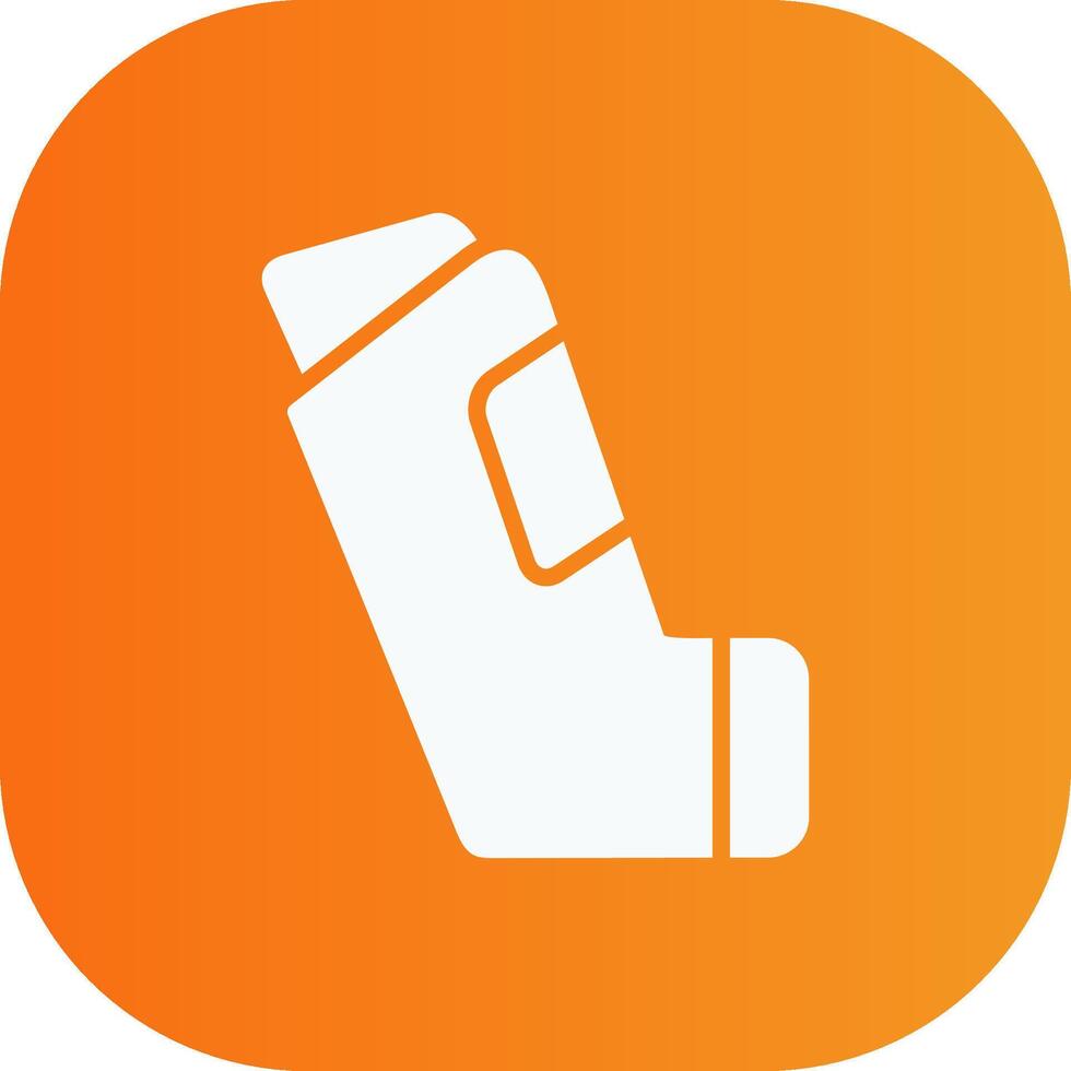 asthma Glyph Gradient Curve Icon vector