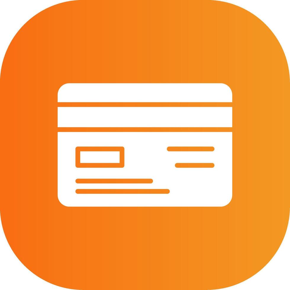 Credit Card Glyph Gradient Curve Icon vector