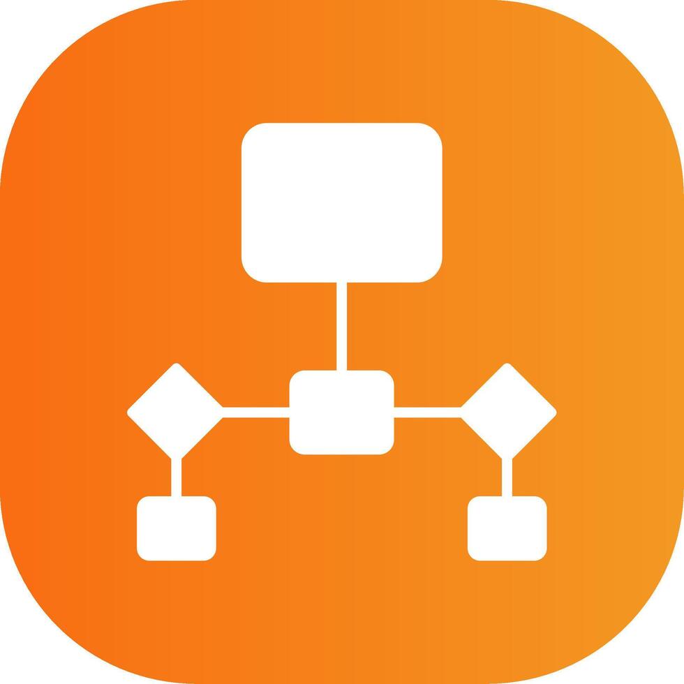 Flowchart Glyph Gradient Curve Icon vector