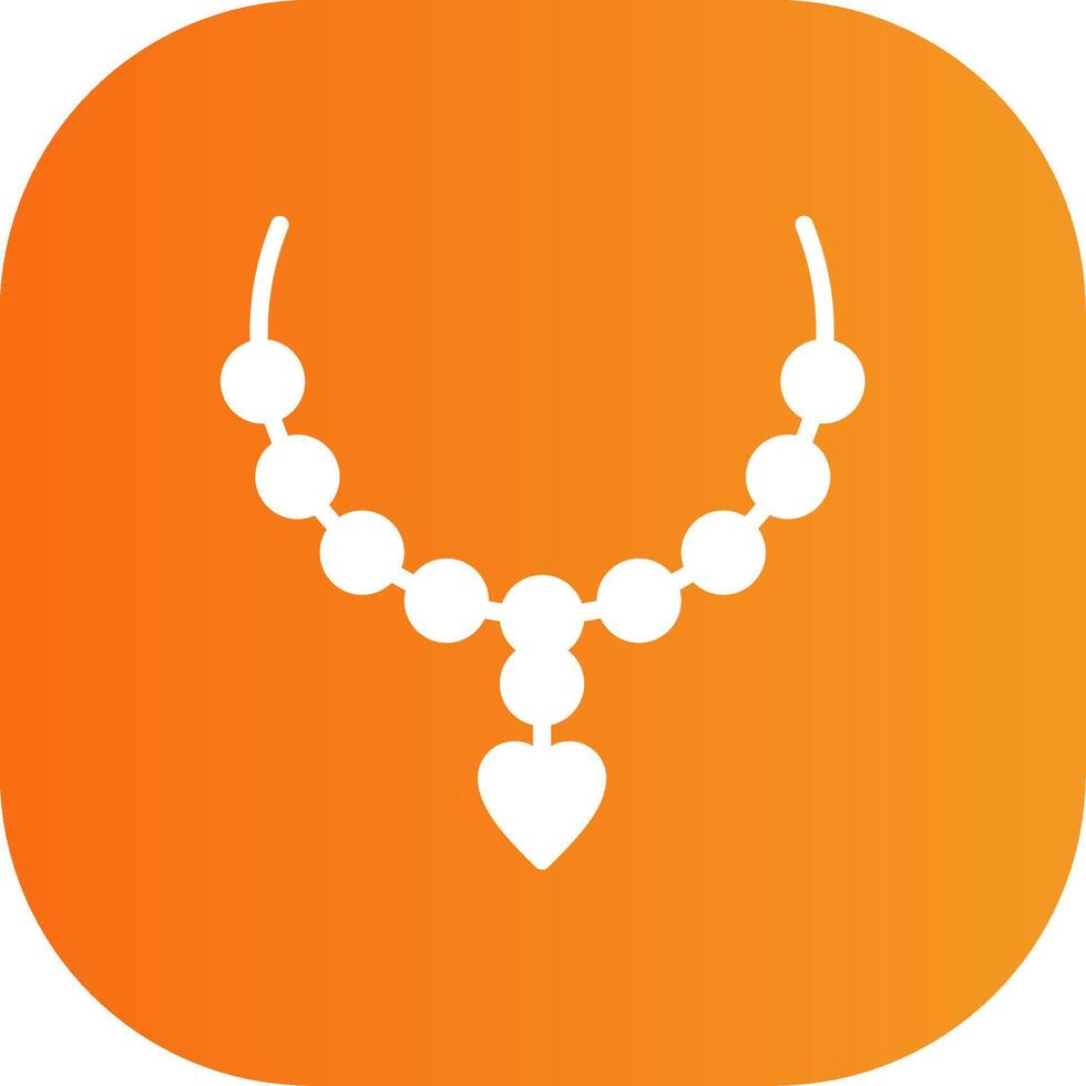 Necklace Glyph Gradient Curve Icon vector