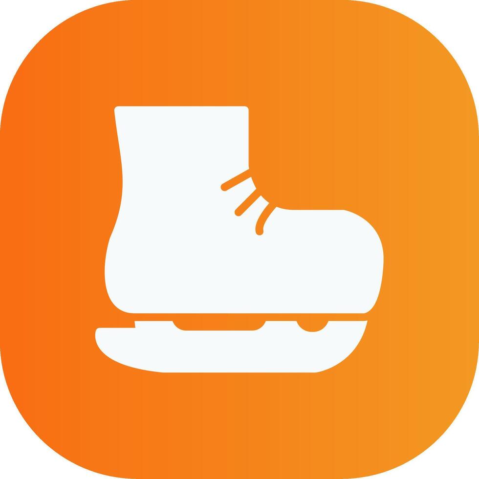 Skating Glyph Gradient Curve Icon vector