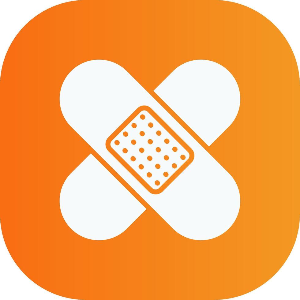 Bandage Glyph Gradient Curve Icon vector