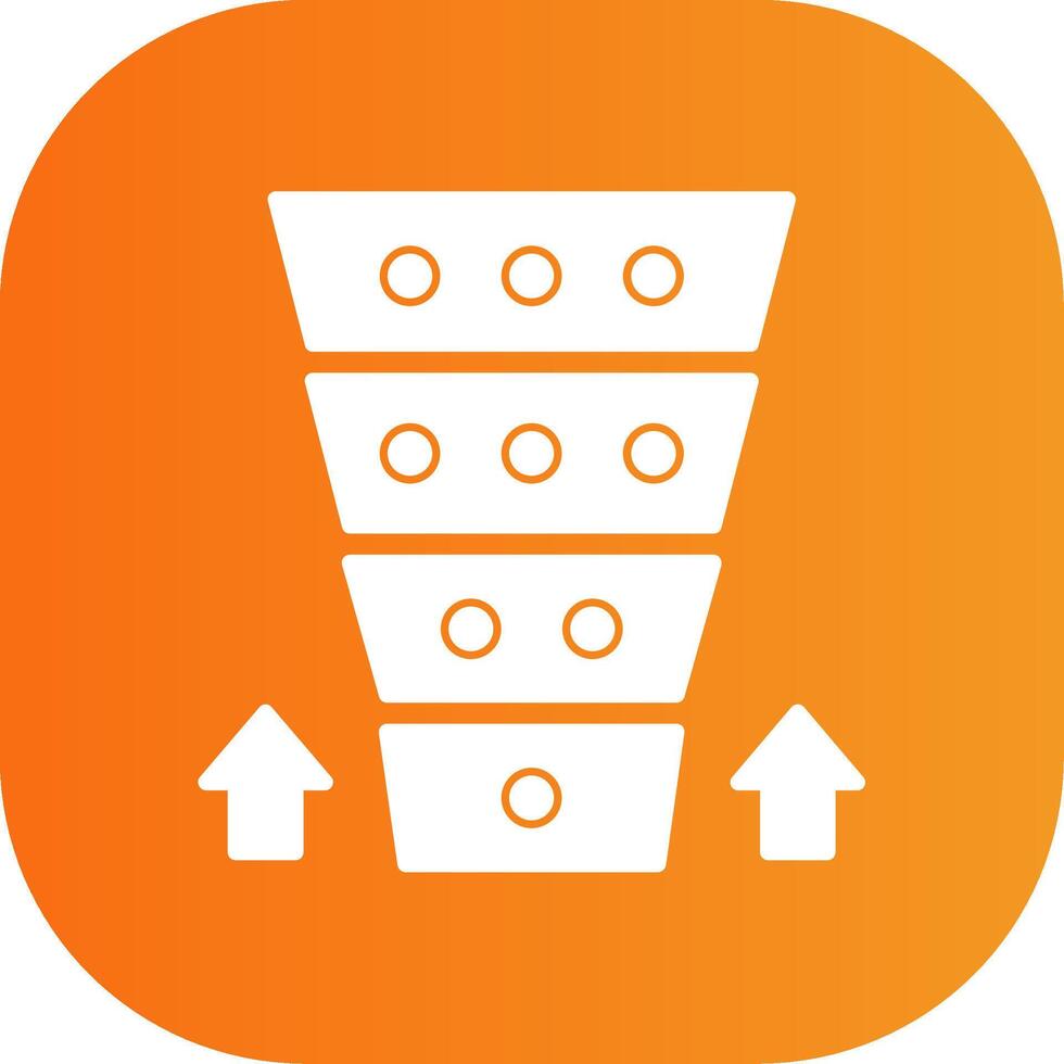 Funnel Chart Glyph Gradient Curve Icon vector