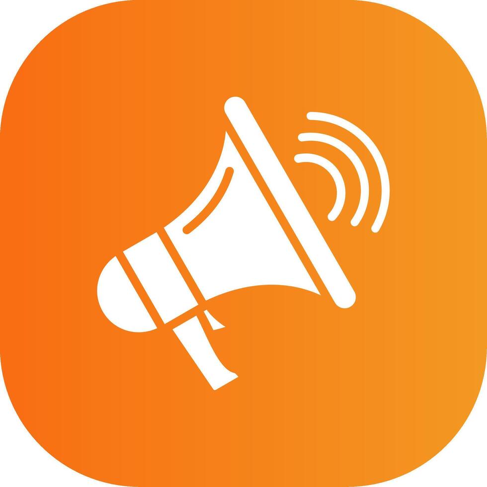 Mega Phone Glyph Gradient Curve Icon vector
