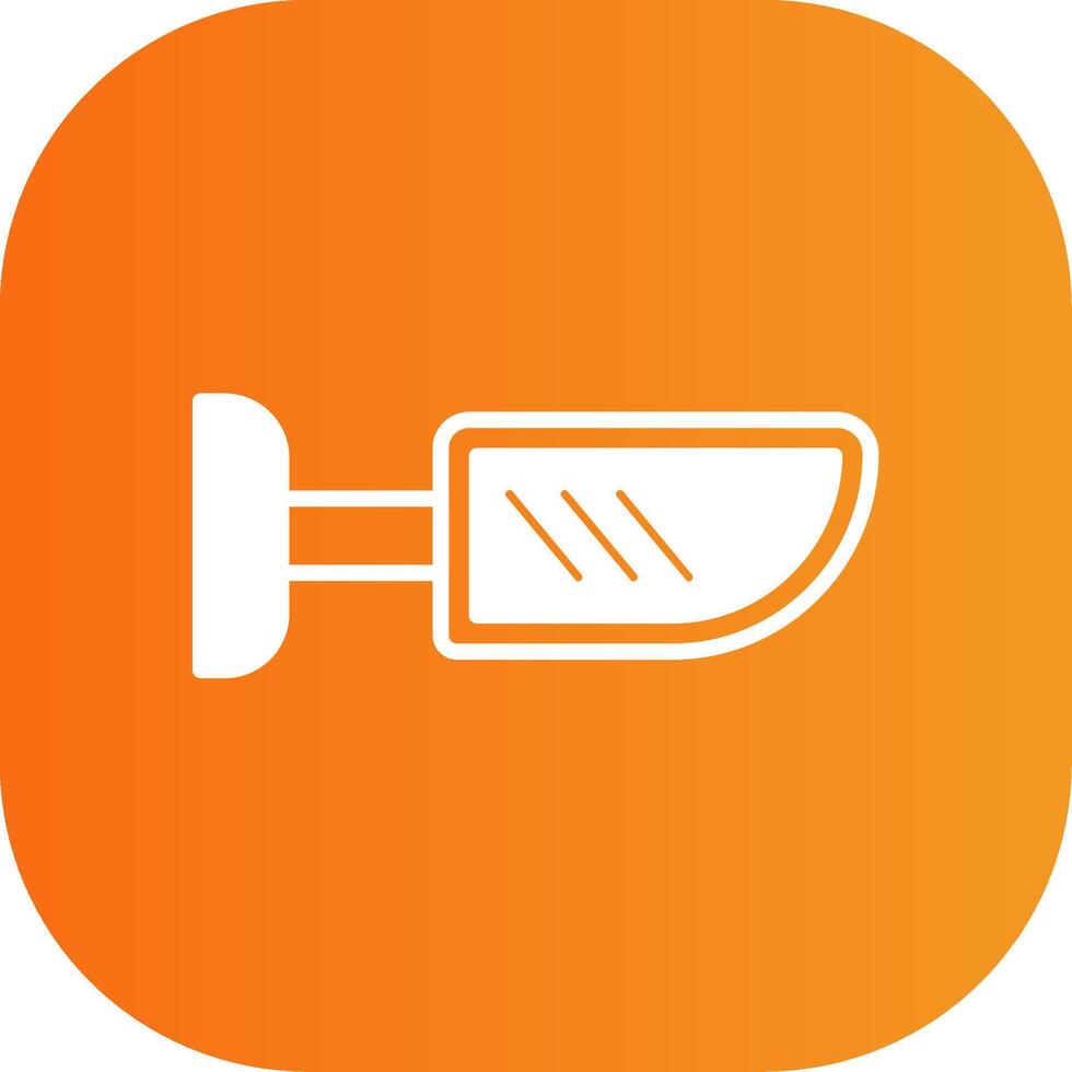 Side Mirror Glyph Gradient Curve Icon vector