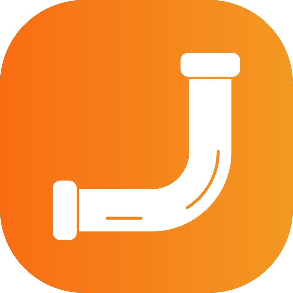 Pipe Glyph Gradient Curve Icon vector