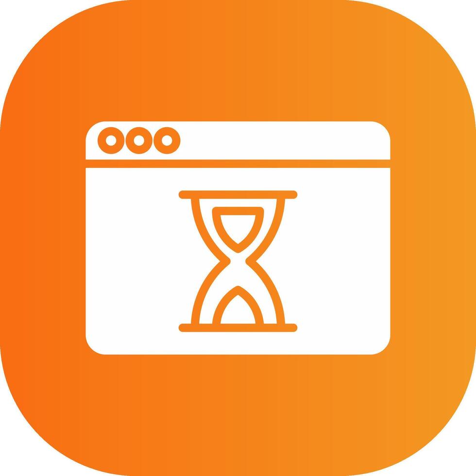 Waiting Glyph Gradient Curve Icon vector