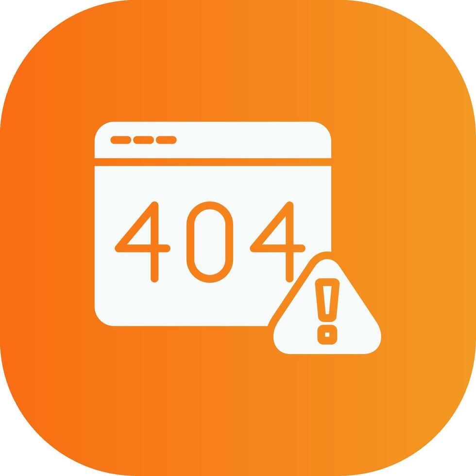 Error404 Glyph Gradient Curve Icon vector