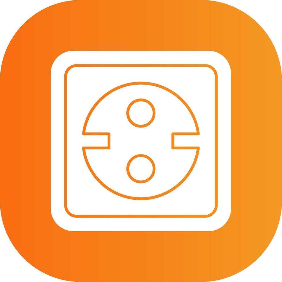 Socket Glyph Gradient Curve Icon vector