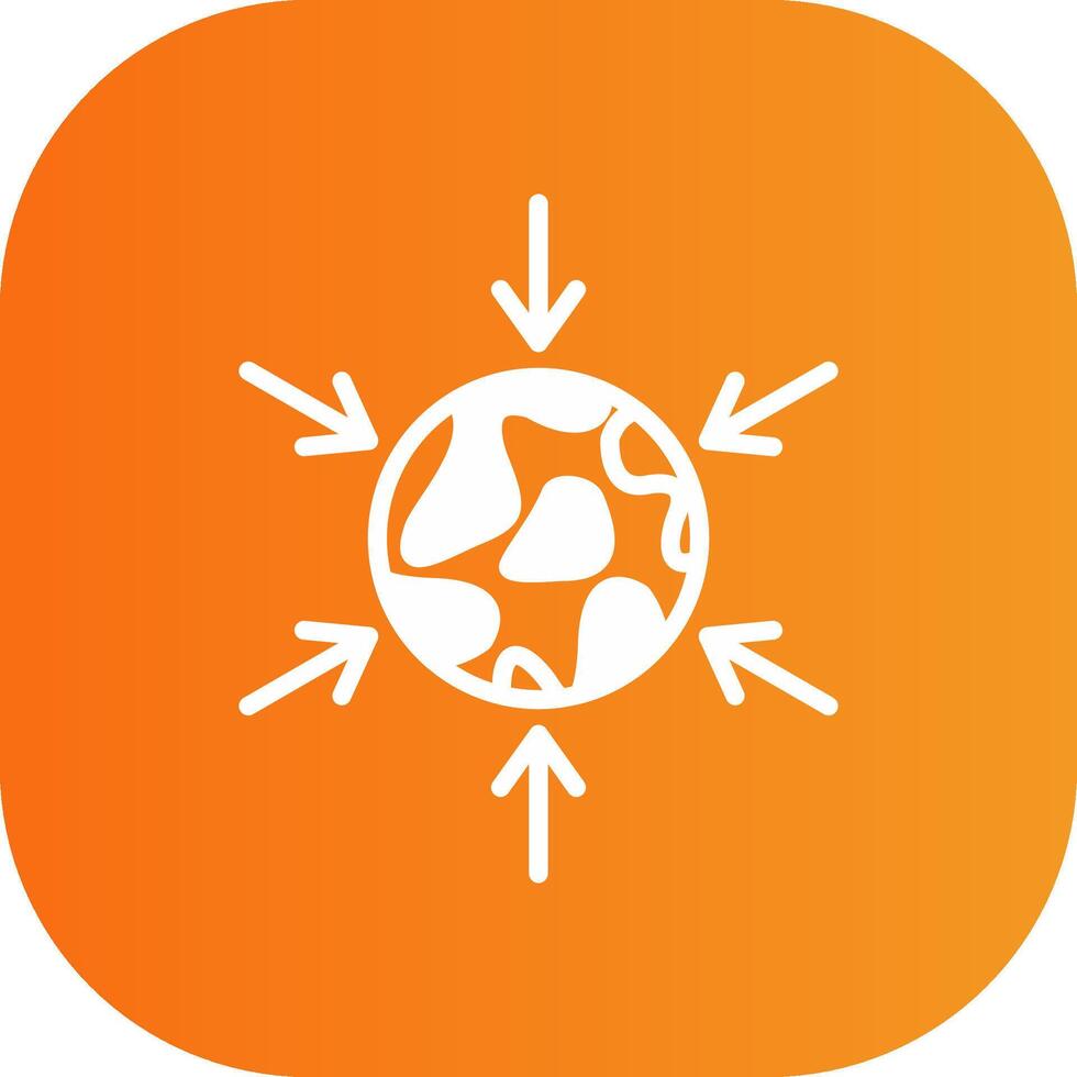 Gravity Glyph Gradient Curve Icon vector