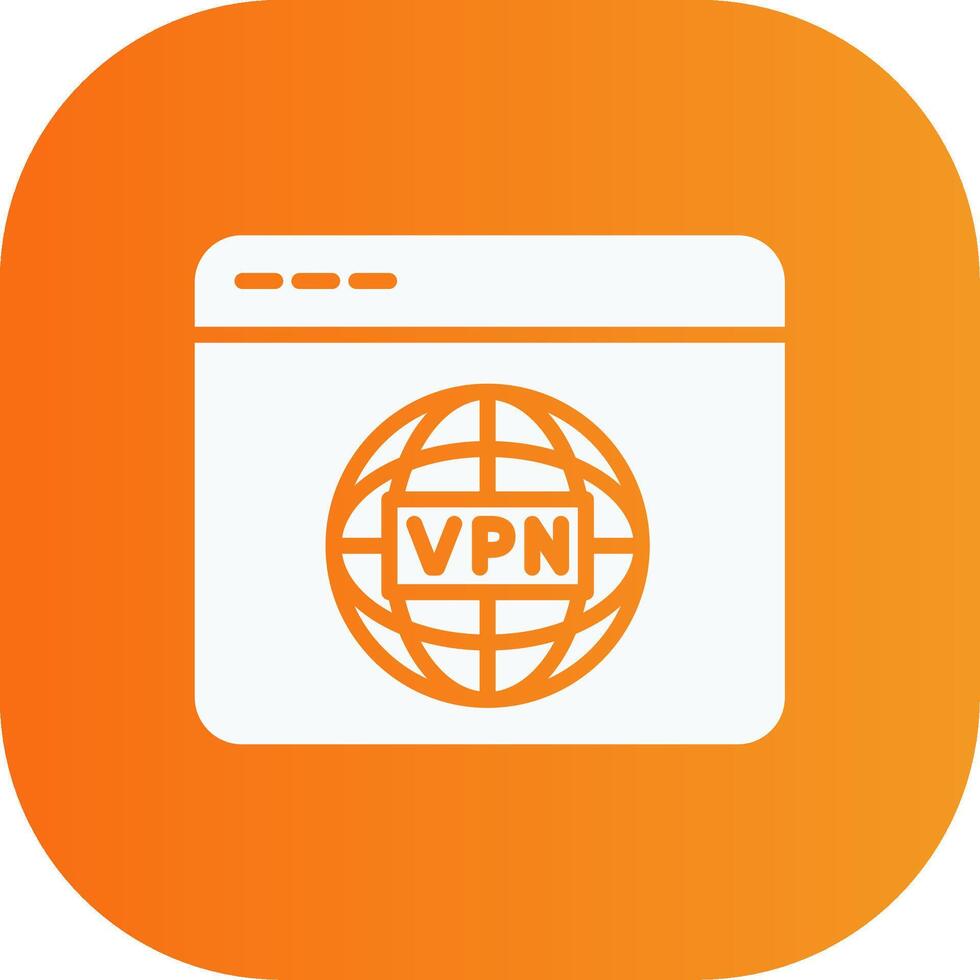 VPN Glyph Gradient Curve Icon vector
