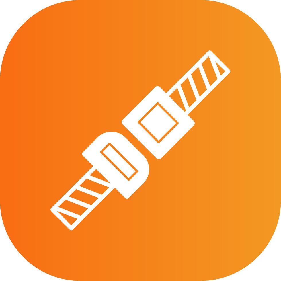 Seat Belt Glyph Gradient Curve Icon vector