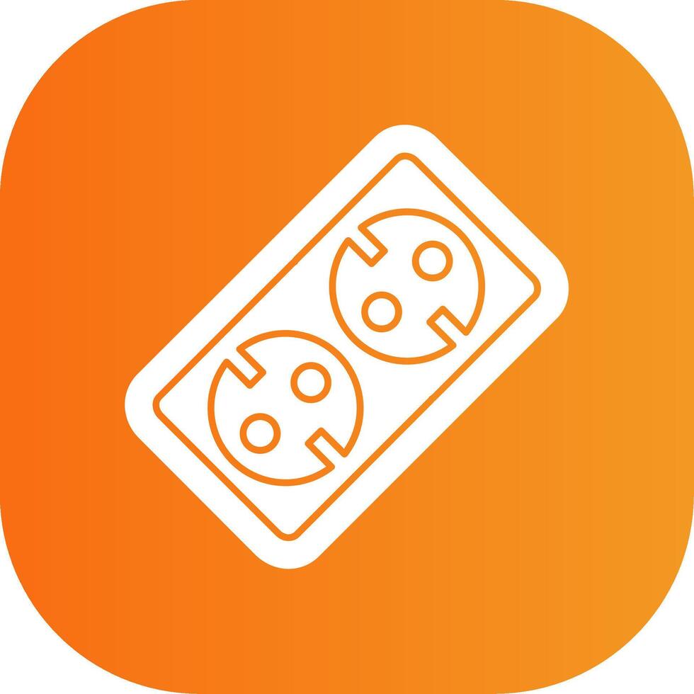 Socket Glyph Gradient Curve Icon vector