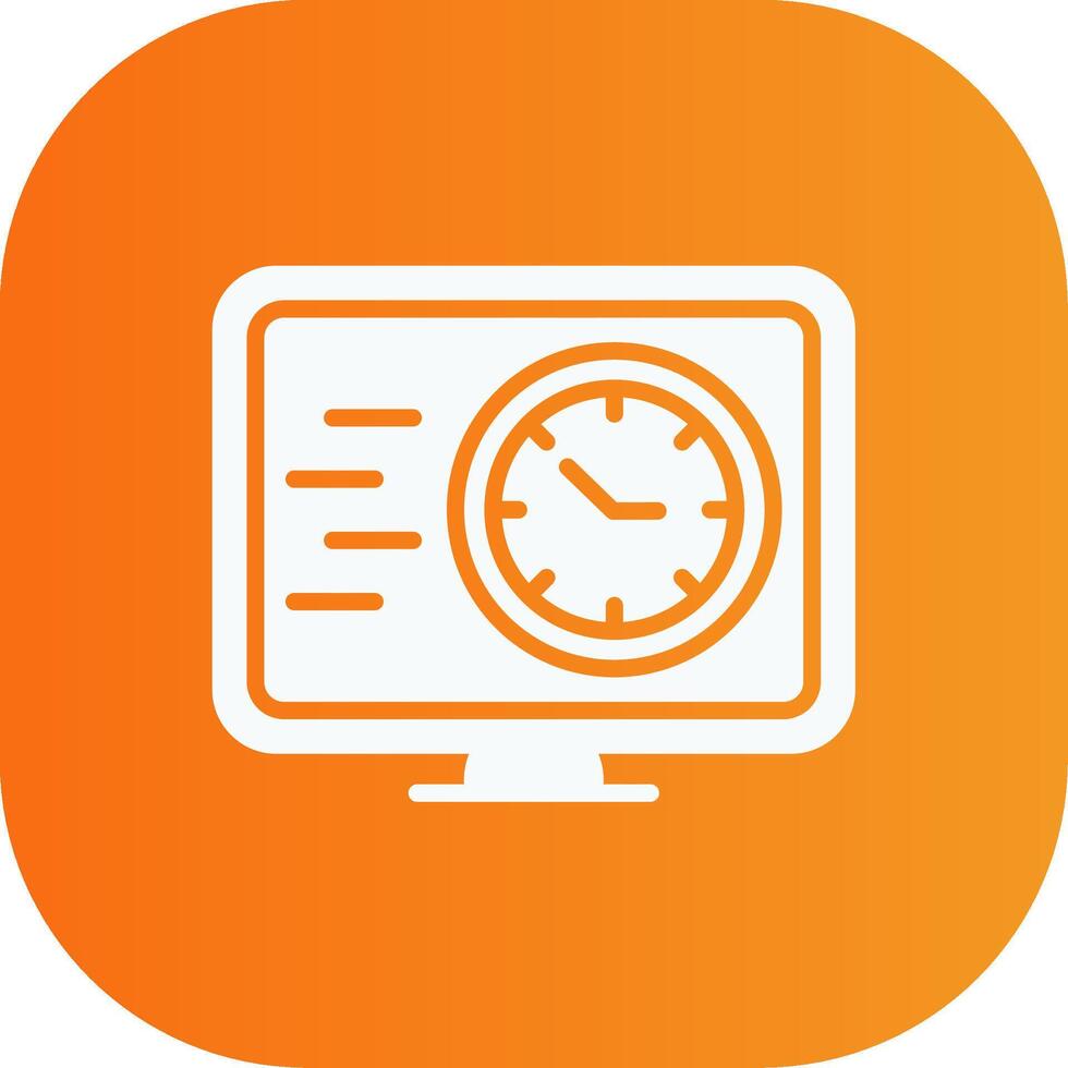 Fast Time Glyph Gradient Curve Icon vector
