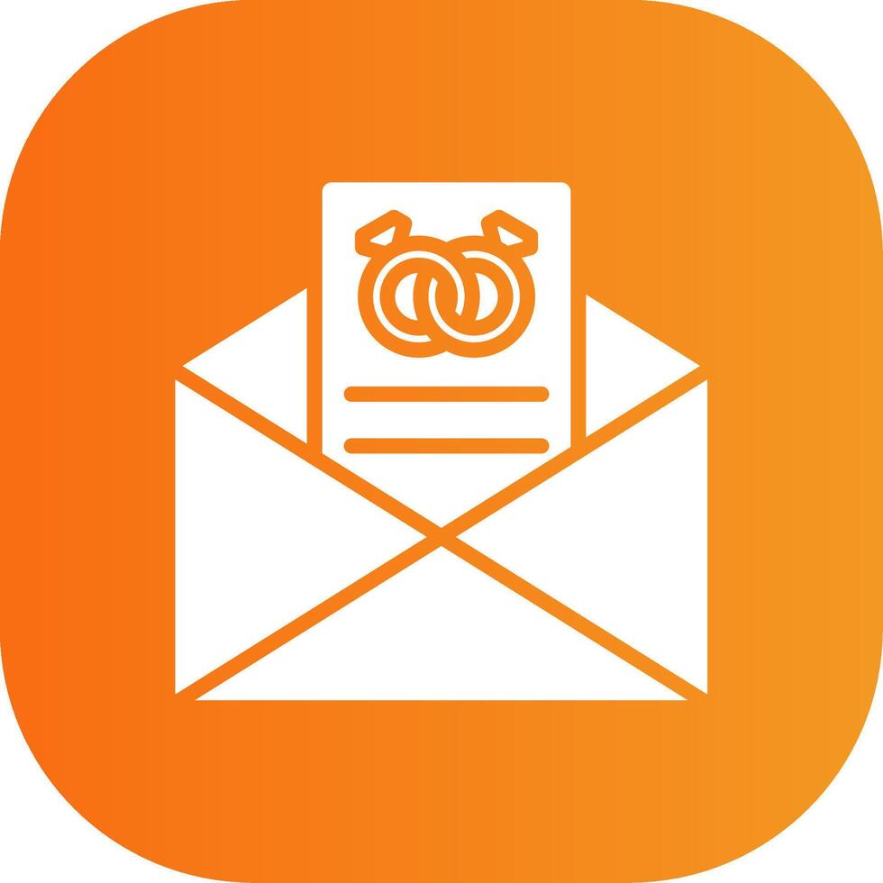 Invitation Glyph Gradient Curve Icon vector