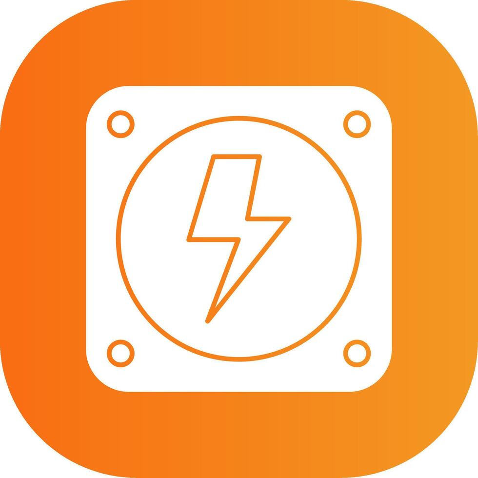 Electricity Glyph Gradient Curve Icon vector