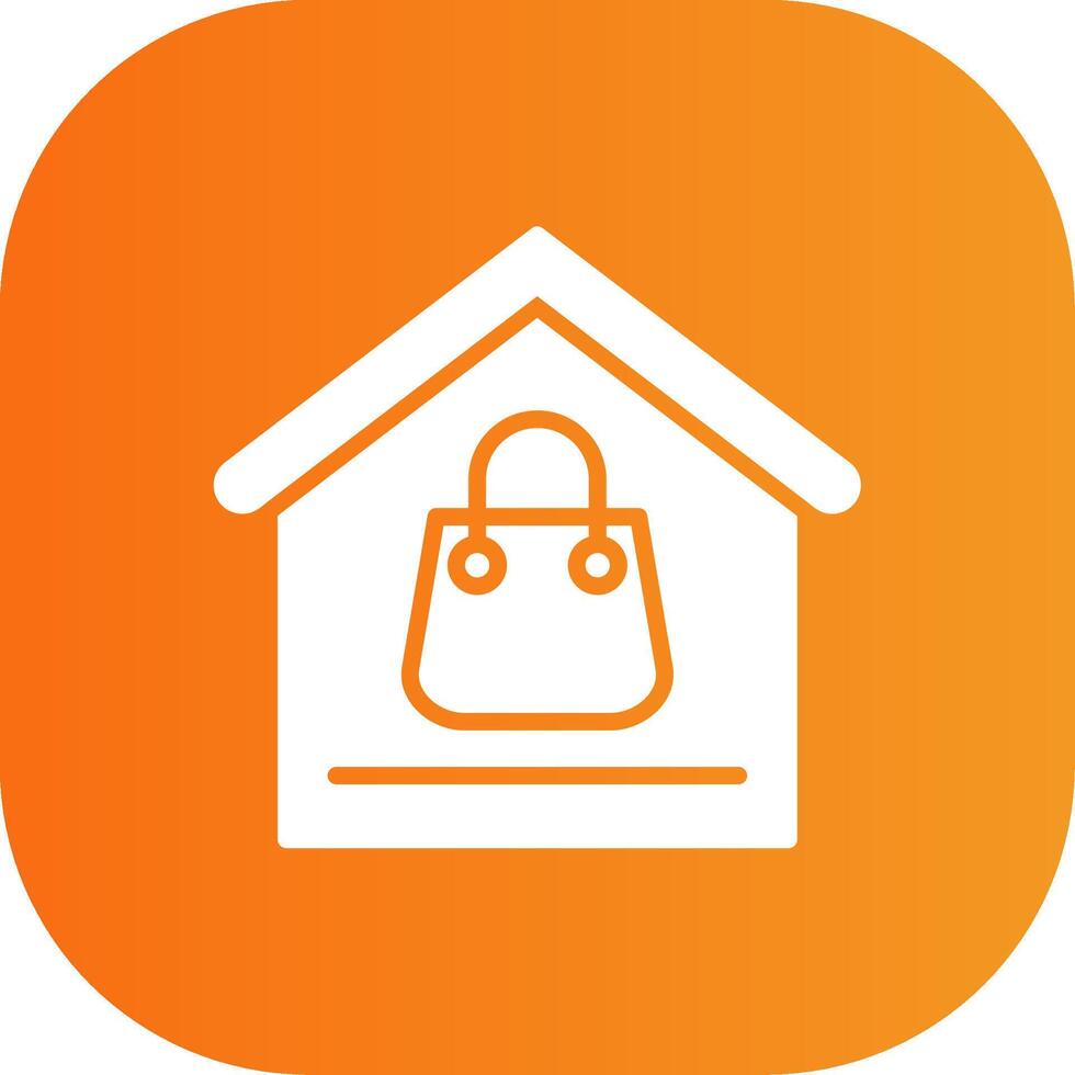 Home Delivery Glyph Gradient Curve Icon vector