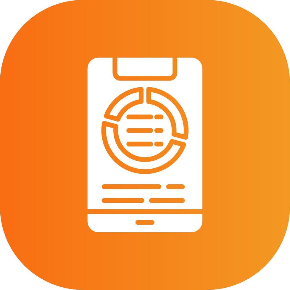 Smartphone Glyph Gradient Curve Icon vector