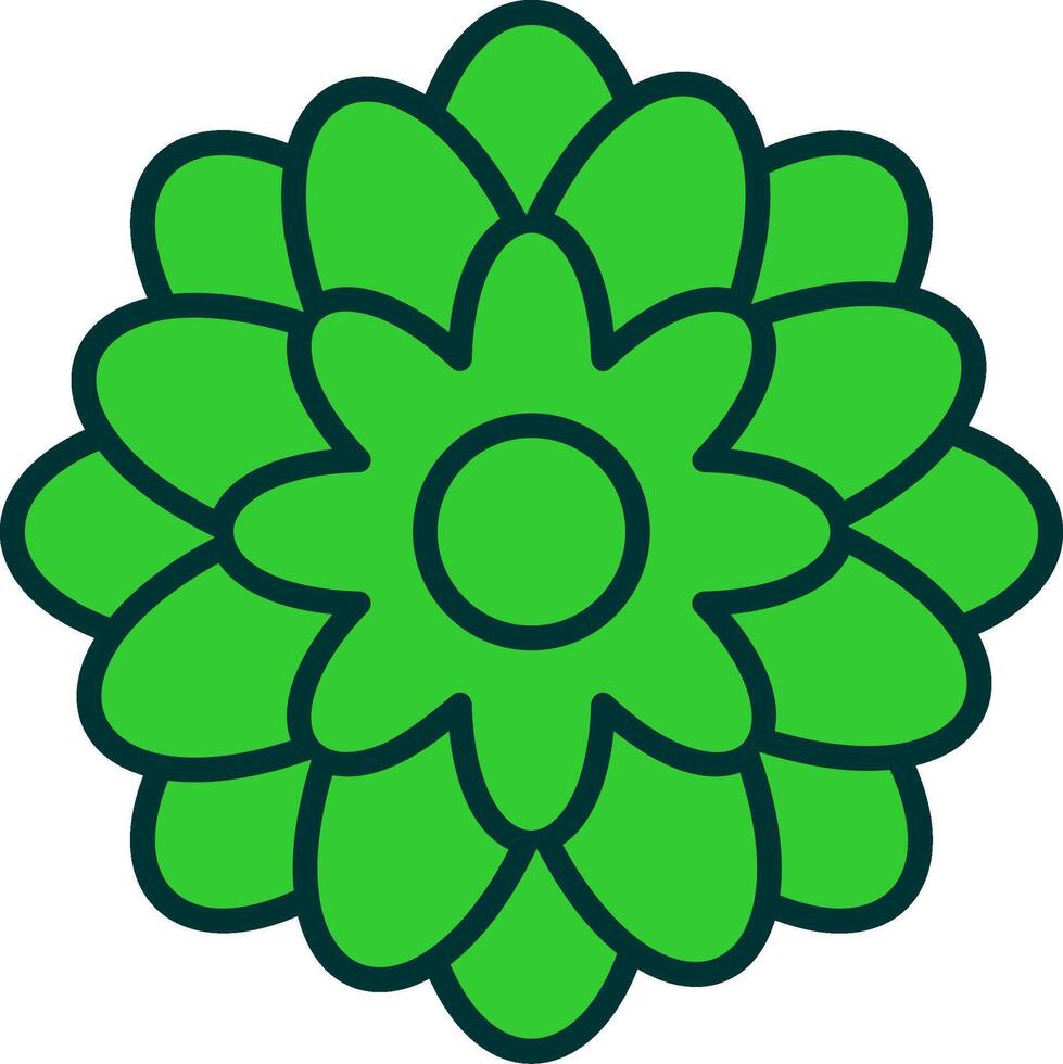 Dahlia Green Filly Icon vector