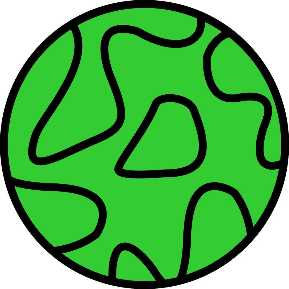 Planet Green Filly Icon vector