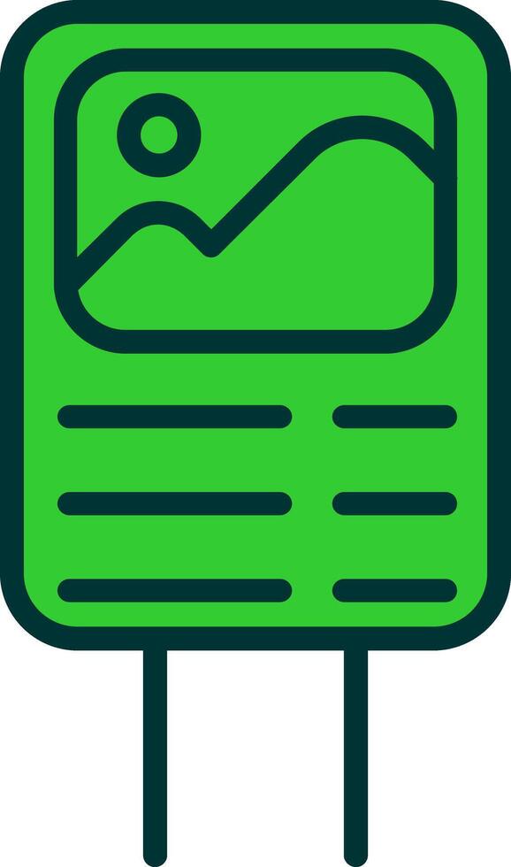 Poster Green Filly Icon vector