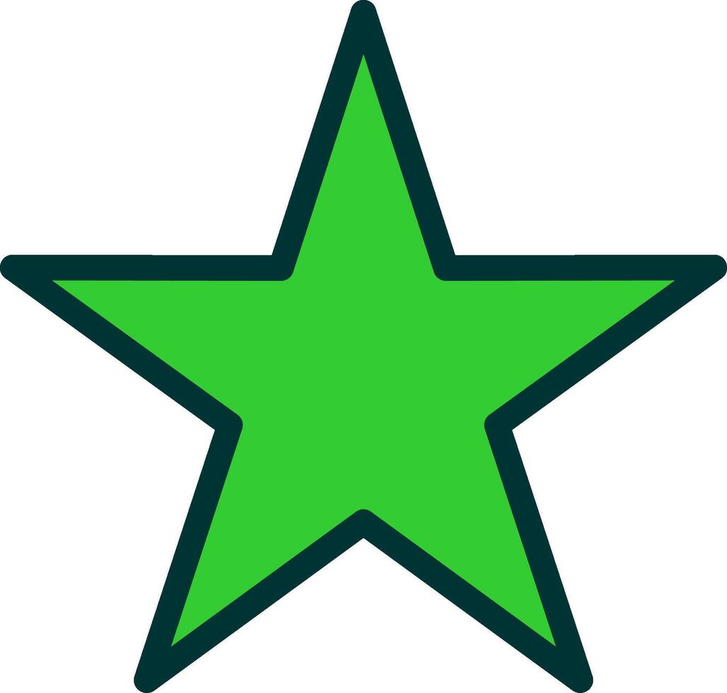 Star Green Filly Icon vector
