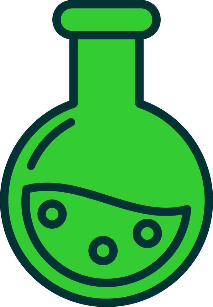 Flask Green Filly Icon vector
