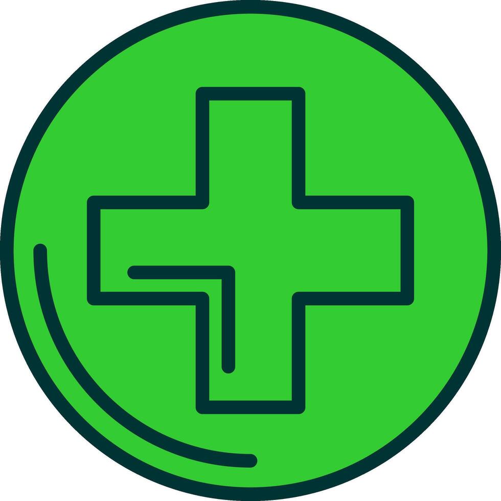 Hospital Green Filly Icon vector