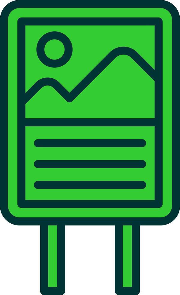 Poster Green Filly Icon vector
