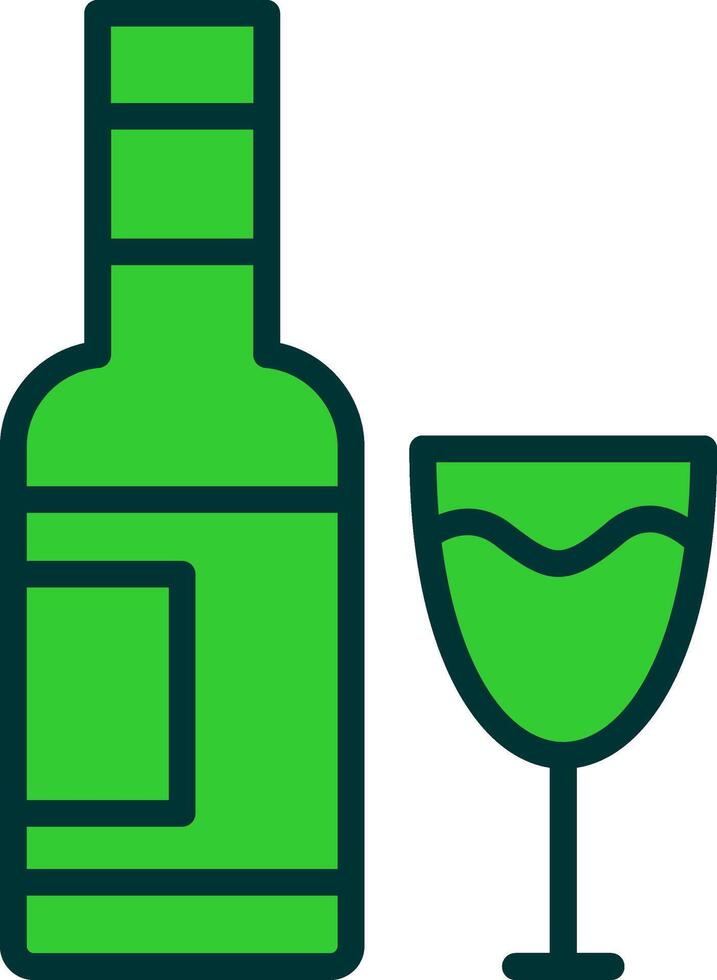 Wine Green Filly Icon vector